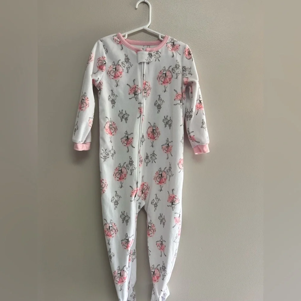 Carter's Pink and White Ballerina Footie